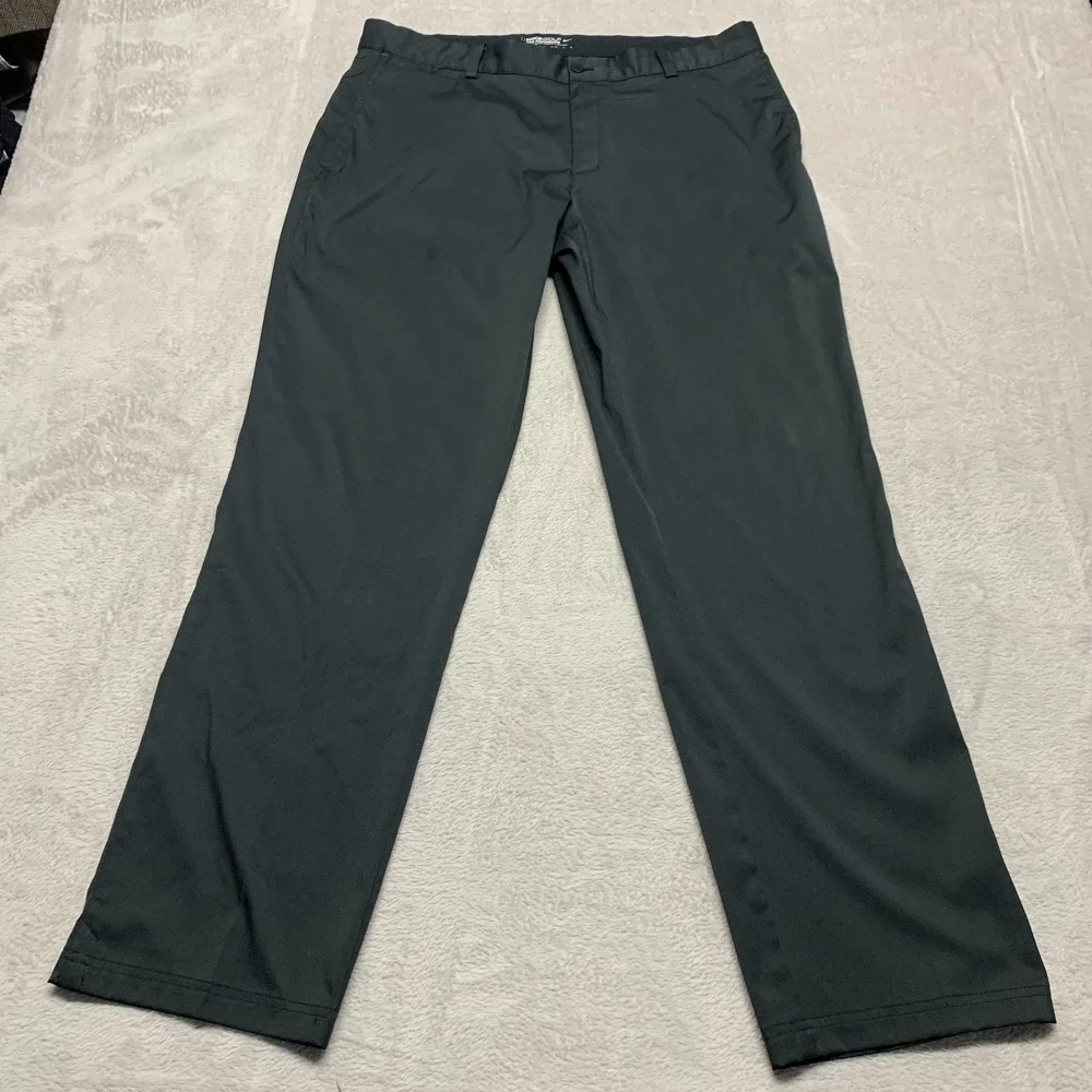 NIKE Dri-Fit Tour Performance Black Golf Chino Pants Mens 36x32